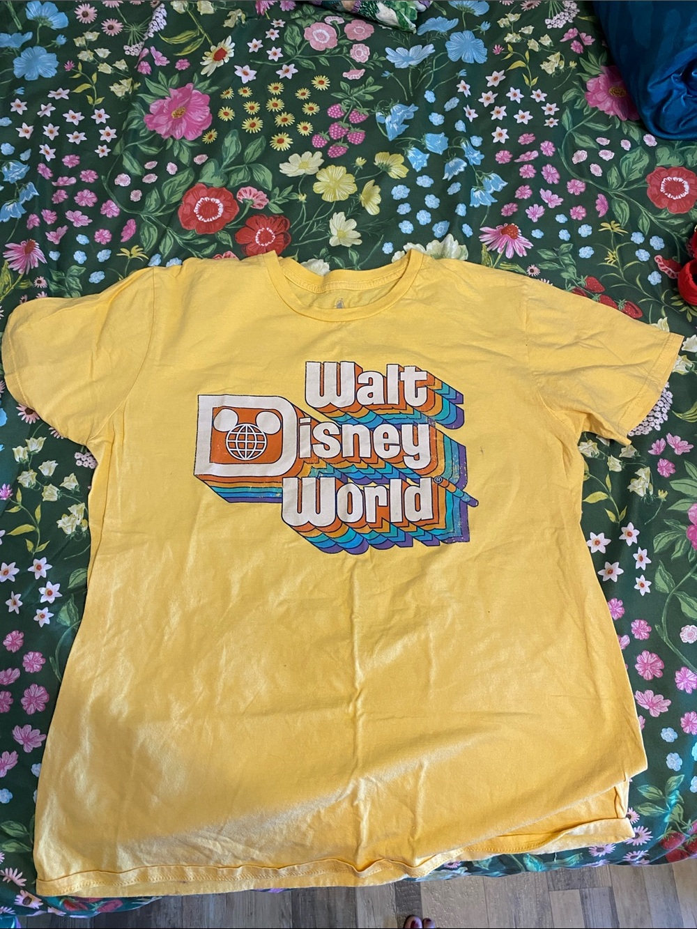 Disney Yellow Walt Disney World Retro Logo Tee